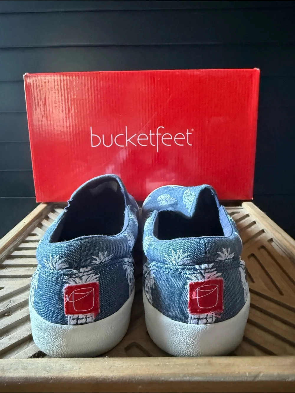 Bucket Feet Blue Pineapple Slip-On Shoes